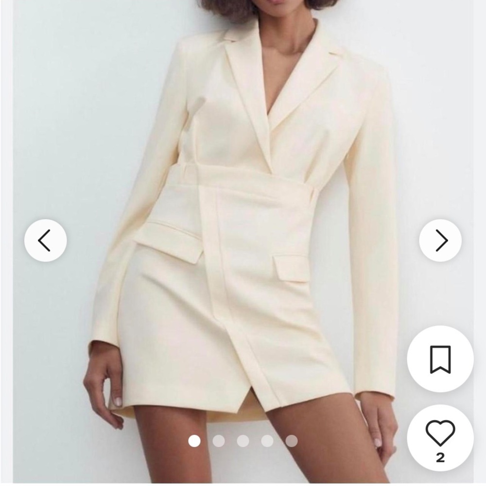 Zara Lapel Banana Cream Women's Blazer